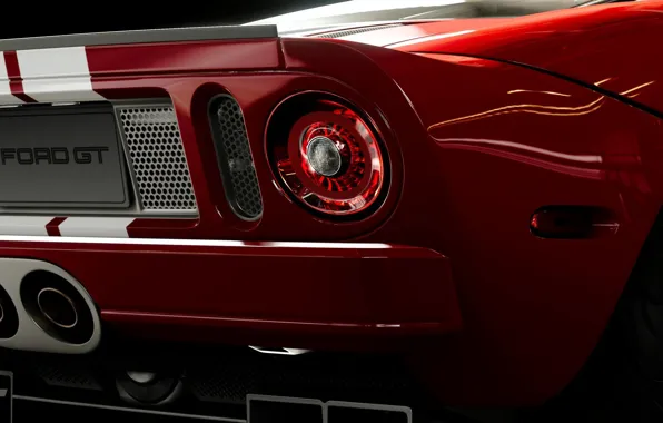 Картинка Макро, Ford, Красный, Авто, Черный, Ford GT, Gran Turismo Sport