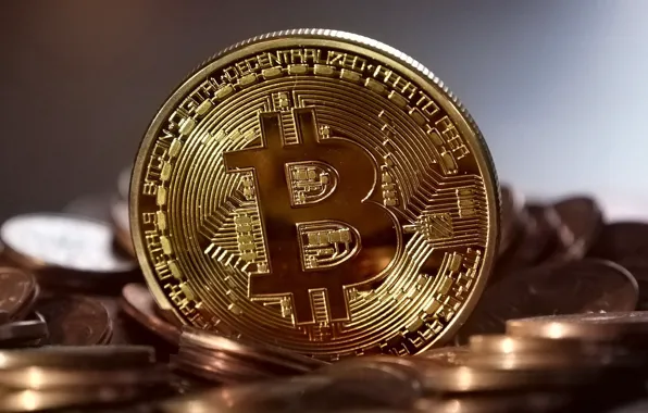 Картинка размытие, лого, logo, монеты, coins, bitcoin, биткоин