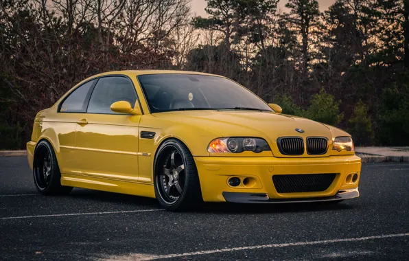 Картинка BMW, Yellow, E46, M3
