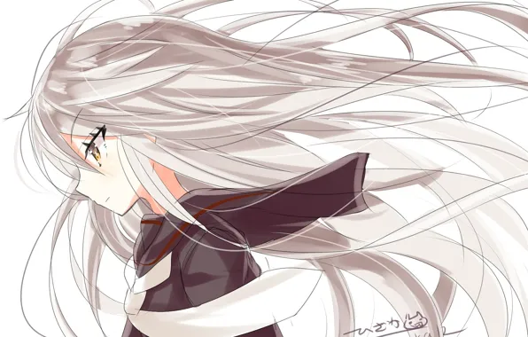 Картинка девушка, аниме, длинные волосы