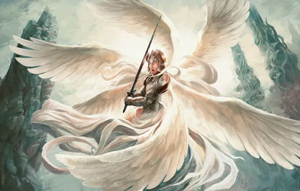 Картинка ангел, меч, воин, архангел