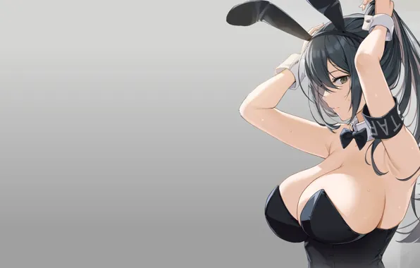 Картинка sexy, black, Anime, boobs, pretty, breasts, big boobs, bunny, oppai, bunny girl, usagi, black suit, …