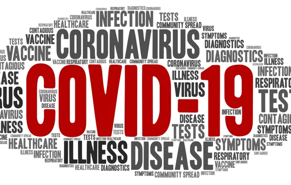Картинка words, tests, infection, coronavirus, Covid-19, vaccine, symptoms, diagnostics