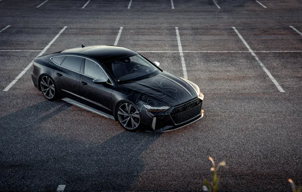 Картинка Audi, чёрный, RS 7, пятидверный, 2020, V8 Biturbo, RS7 Sportback, 4.0 л., 962 л.с., HGP …