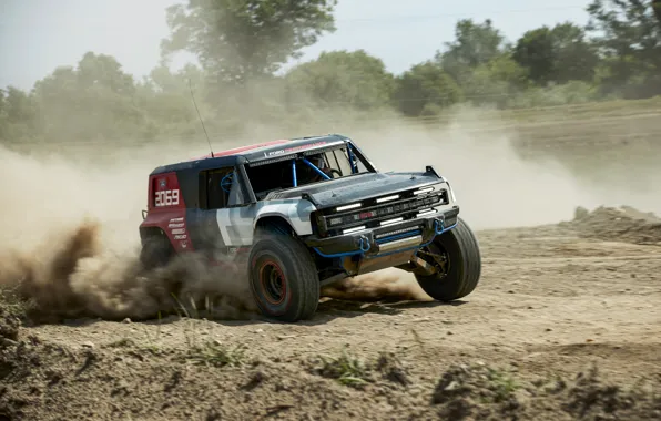 Картинка песок, Ford, пыль, ралли, 2019, Bronco R Race Prototype