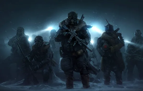 Картинка снег, оружие, игра, game, RPG, Wasteland, Пустошь, Wasteland 3, Пустошь 3