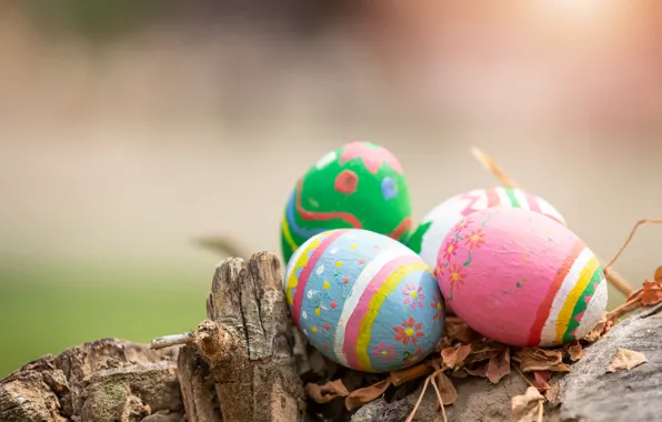 Картинка фон, яйца, Пасха, happy, eggs, easter, decoration