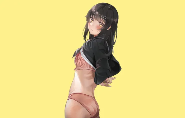 Картинка girl, sexy, bra, Anime, pretty, undressing, tan, pantries, High school
