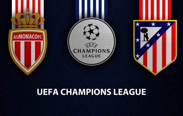 Картинка wallpaper, sport, logo, football, UEFA Champions League, Atletico Madrid, AS Monaco, AS Monaco vs Atletico …