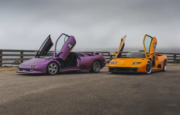 Картинка Lamborghini, Orange, Diablo, Violet