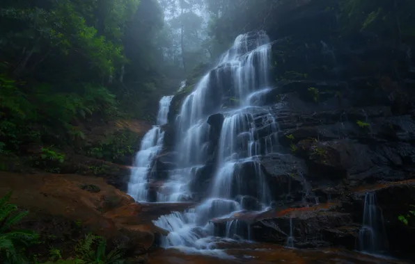Картинка водопад, waterfall, Benjamin Maze