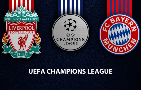 Картинка wallpaper, sport, logo, football, Liverpool, UEFA Champions League, Bayern Munich, Liverpool vs Bayern Munich