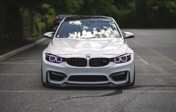 Картинка BMW, Light, Front, White, Face, F80, LED, Angel Eye