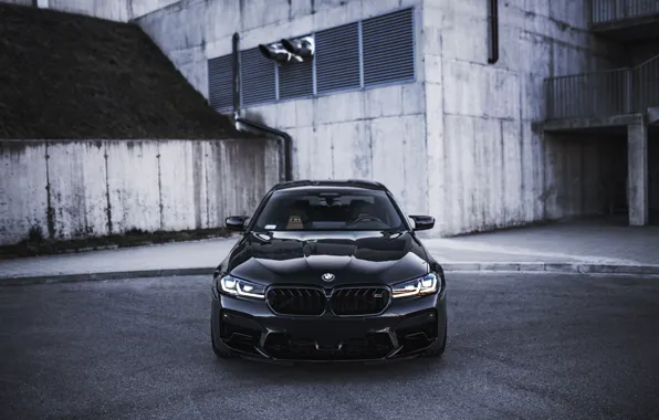 Картинка BMW, Front, Black, Face, Sight, F90R