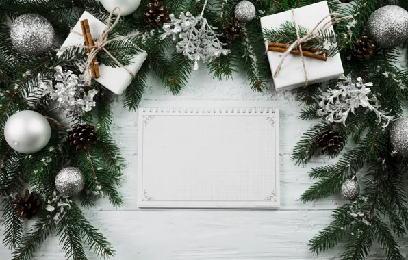 Картинка шары, елка, Новый Год, Рождество, подарки, Christmas, balls, wood, New Year, decoration, gifts, Merry, fir …