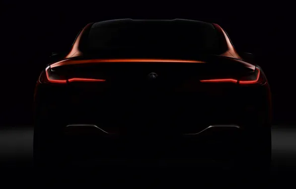 Картинка темно, купе, BMW, вид сзади, Coupe, 2018, 8-Series, 8er, G15