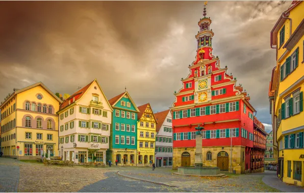 Картинка Германия, площадь, ратуша, Эсслинген-на-Неккаре