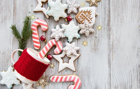 Картинка украшения, Новый Год, Рождество, christmas, wood, merry, cookies, decoration, пряники, gingerbread
