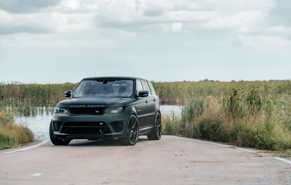 Картинка Range Rover, Sport SVR, Matte black