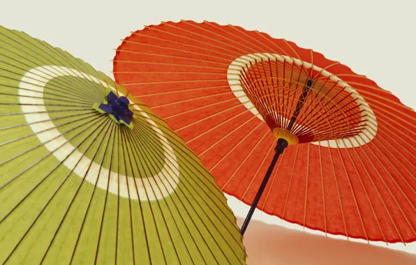 Картинка Япония, бумажный зонт, вагаса, традиционный зонт, народные традиции, декоративно-прикладное искусство