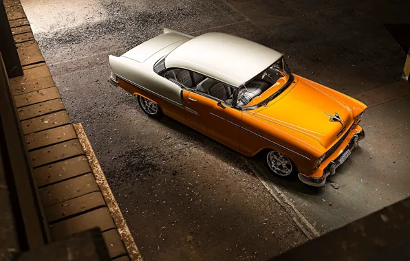 Картинка Orange, Bel Air, White, Chevy, Vintage