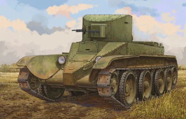 Картинка СССР, Бронетехника, БТ-2, Лёгкий танк