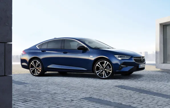 Картинка синий, Insignia, Opel, седан, сбоку, 2020, Insignia Grand Sport