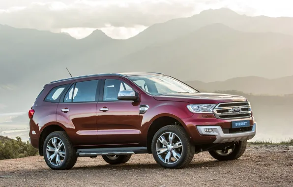 Картинка Ford, внедорожник, Everest, Limited, 4WD, 2015, рамный