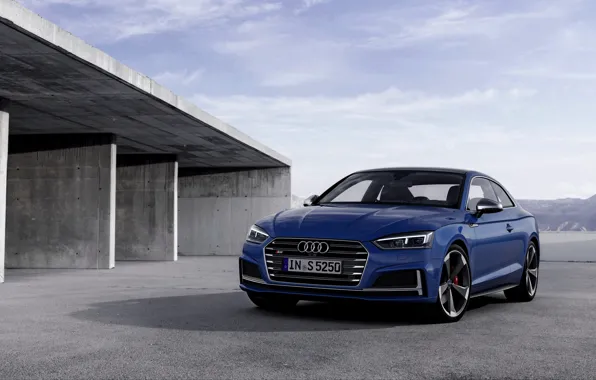 Картинка небо, синий, Audi, купе, Audi A5, Coupe, Audi S5, 2019