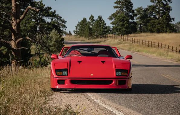 Картинка Ferrari, F40, Road