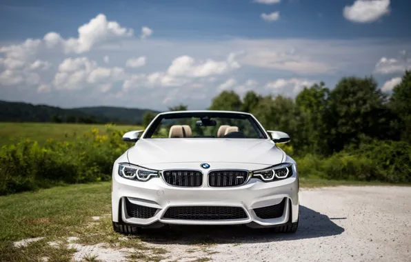 Картинка BMW, White, Convertible, Face, F82