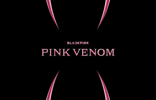 Картинка черный фон, постер, обложка, Blackpink, Южнокорейская гёрл-группа, к поп, Pink Venom, YG Entertainment, Блэкпинк