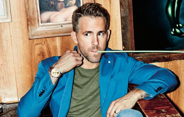 Картинка взгляд, мужчина, Ryan Reynolds, пиджак