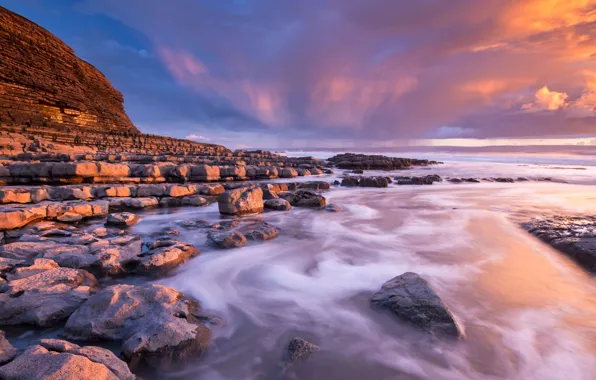 Картинка камни, скалы, побережье, Южный Уэльс, Гламорган, Nash Point