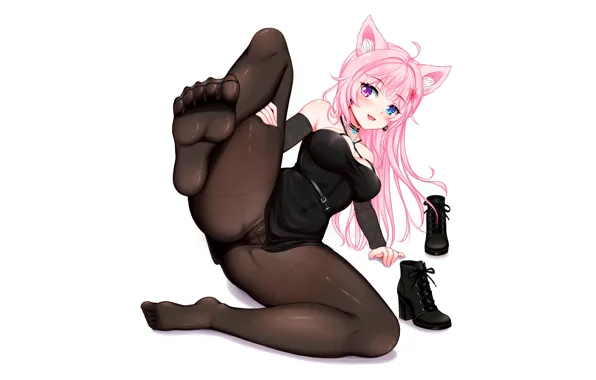 Картинка girl, hot, sexy, pussy, kitten, anime, cat, kitty, babe, spread, spread legs, anime girl, anime …