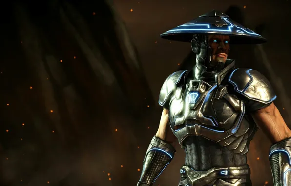 Картинка god of thunder, Mortal Kombat X, future Raiden