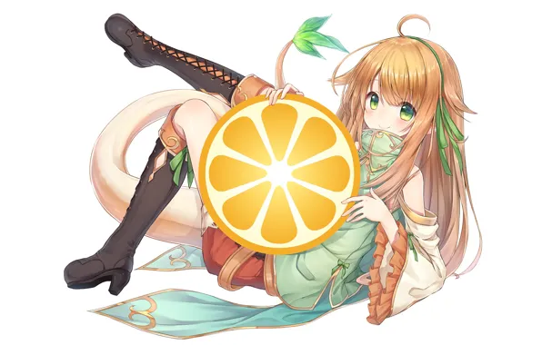Картинка апельсин, долька, девочка, цитрус