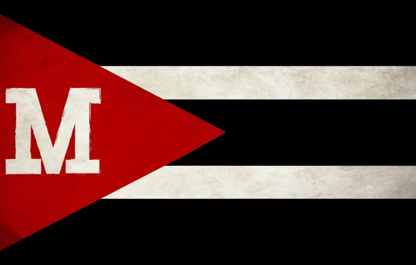 Картинка red, white, black, grunge, flag, State, Maverick