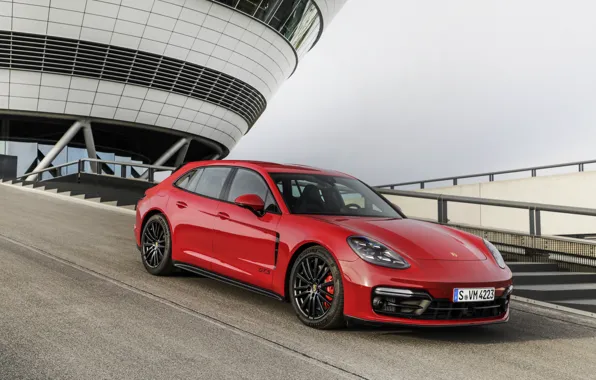 Картинка красный, Porsche, Panamera, универсал, 2021, Panamera GTS Sport Turismo