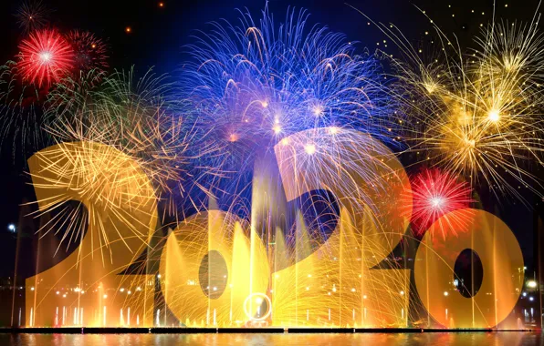 Картинка салют, фейерверк, happy new year, С Новым Годом!, 2020