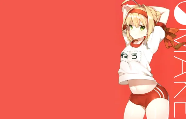 Картинка girl, sexy, shorts, anime, beautiful, short hair, pretty, blonde, attractive, handsome, shirt, Saber, Fate Series, …