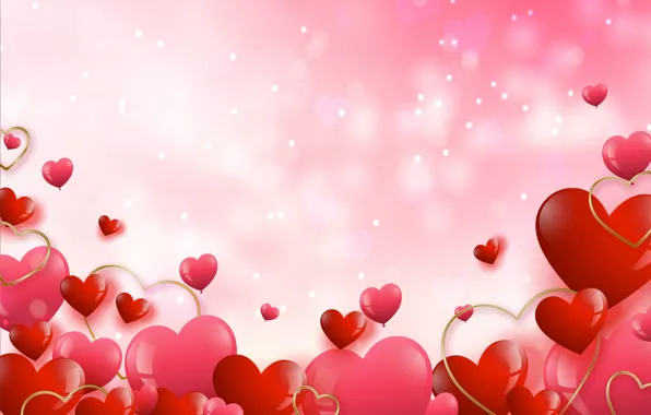 Картинка любовь, романтика, сердце, сердечки, red, love, happy, romantic, hearts, открытка, 14 февраля, Valentine's Day, День …