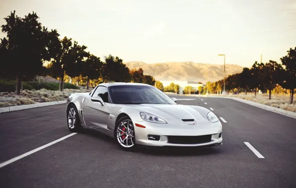 Картинка Corvette, Car, Road