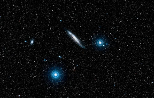 Картинка Galaxy, Spiral Galaxy, NGC 4945, Wide Field View, Digitized Sky Survey 2, Constellation Centaurus