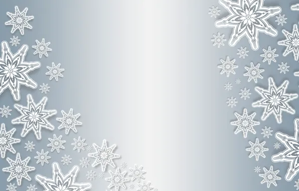 Картинка зима, снег, снежинки, фон, Christmas, winter, background, snow, snowflakes