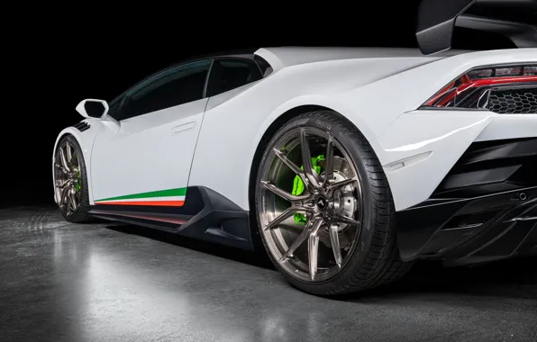 Картинка Lamborghini, Lambo, Vorsteiner, White, Side, Tuning, Sportcar, Rear, Huracan, Huracan EVO