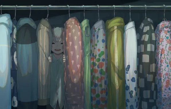 Картинка улыбка, одежда, девочка, шкаф
