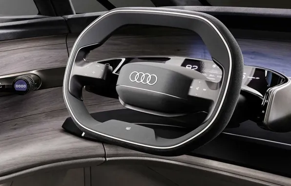Картинка Audi, приборы, руль, Urbansphere