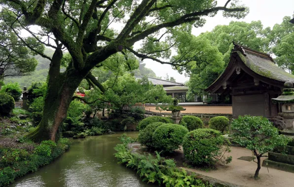 Картинка парк, ручей, Japan, усадьба, сад камней