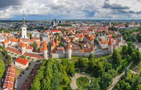 Картинка Эстония, Таллин, панорама, крепость
